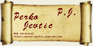 Perko Jevtić vizit kartica